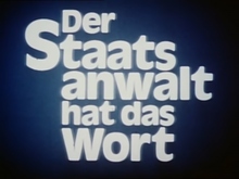 Der Staatsanwalt hat das Wort - Titelbild
